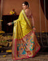 Vasthrlay Womens Paithani Unstitched Pink Saree