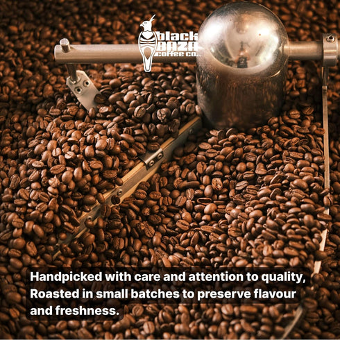 Black Baza Coffee Wanderoo Organic Arabica Ground Coffee 250g