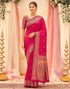 Vasthrlay Weaving Paithani Unstitched Pink Saree