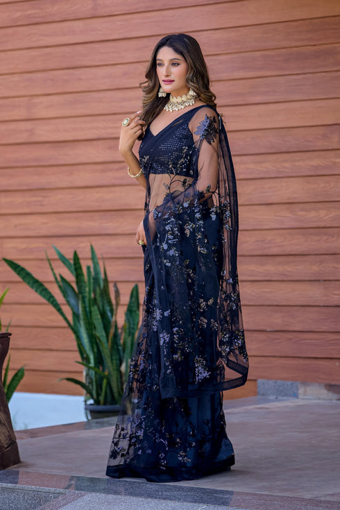 Vasthrlay Embroidery Unstitched Saree