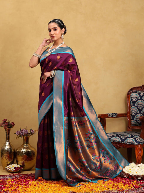 Vasthrlay Banarasi Unstitched Saree