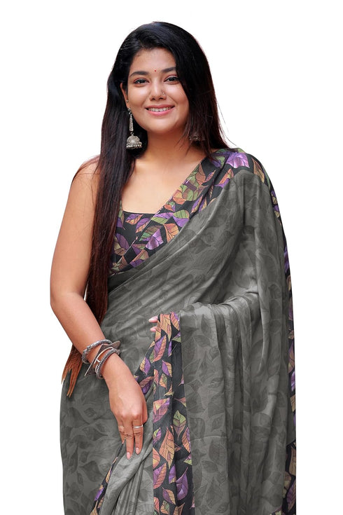 Vasthrlay Fashion Rhinestone Embellished Black Ethnic Wear