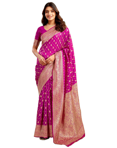 Vasthrlay Banarasi Unstitched Saree