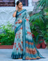 Vasthrlay Womens Unstitched Blouse White Saree