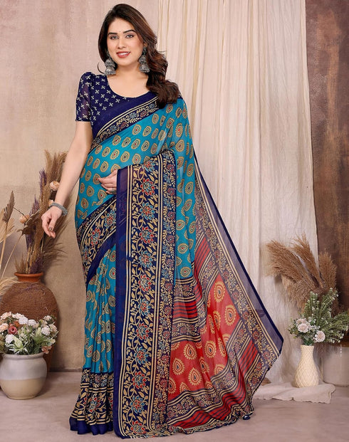 Vasthrlay Georgette Traditional Ethinic Az Ys Vaidika Ethnic Wear