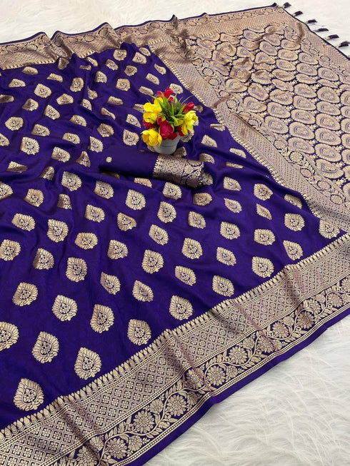 Vasthrlay Kanjivaram Banarasi Lavendar