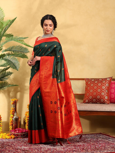 Vasthrlay Banarasi Unstitched Saree