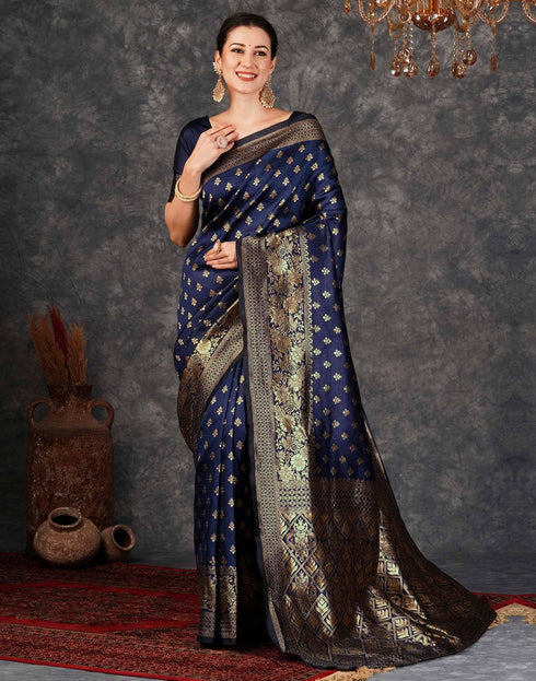 Vasthrlay Banarasi Traditional Unstitched Saree