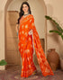 Vasthrlay Womens Printed Unstitched White Saree