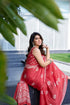 Vasthrlay Fashion Chiffon Printed Parrot Ethnic Wear