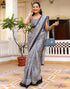 Vasthrlay Womens Printed Unstitched Maroon Saree