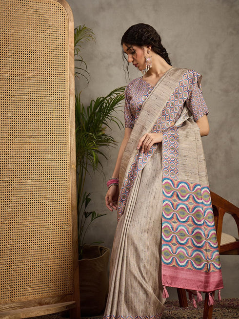 Vasthrlay Georgette Madhubani Unstitched Su Ethnic Wear