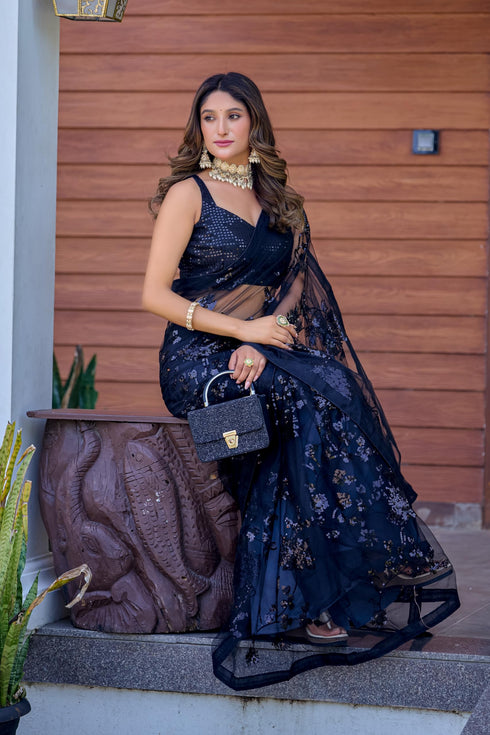 Vasthrlay Embroidery Unstitched Saree
