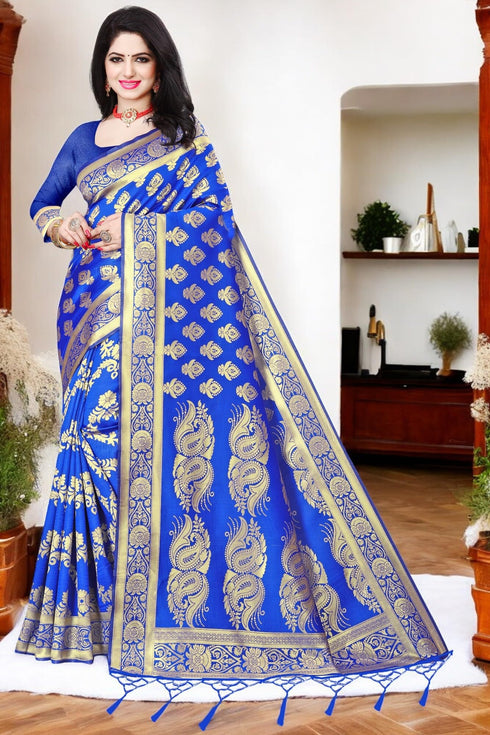 Vasthrlay Banarasi Traditional Unstitched Saree