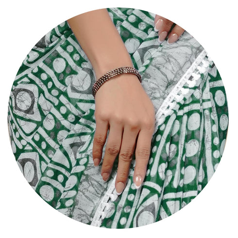 Vasthrlay Fashion Chevron Printed Ethnic Wear