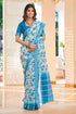 Vasthrlay Sky Blue Unstitched Saree