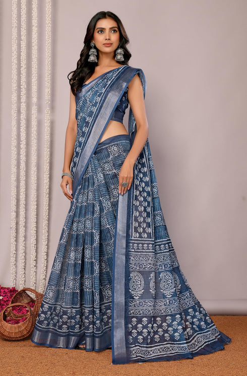 Vasthrlay Cotton Printed Saree