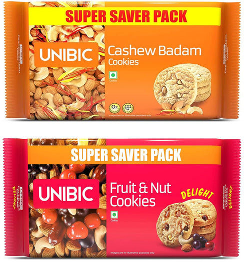 Unibic Cashew and Fruit n Nut Cookies Combo