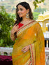 Vasthrlay Bandhani Embroidery Red Saree