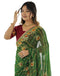 Vasthrlay Georgette Embroidery Unstitched Red Saree