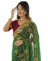 Vasthrlay Georgette Embroidery Unstitched Red Saree