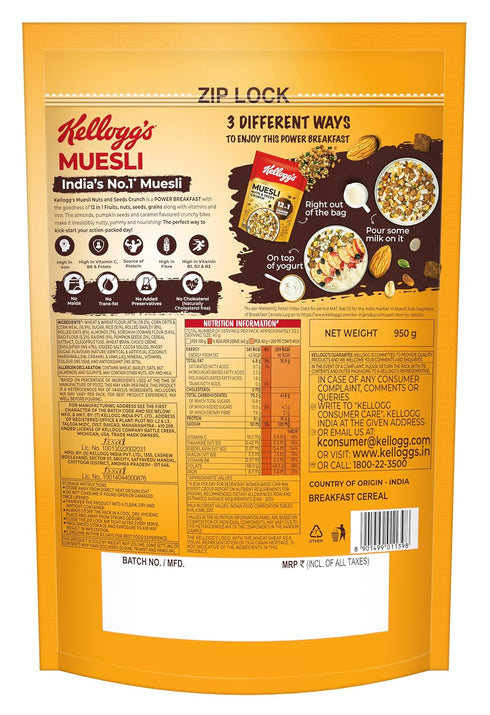 Kellogg's Muesli Nuts And Seeds Crunch 950g