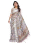 Vasthrlay Handwoven Printed Tasselled Saree