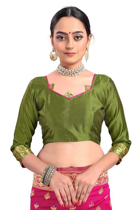 Vasthrlay Banarasi Gs Bridal Green Ethnic Wear