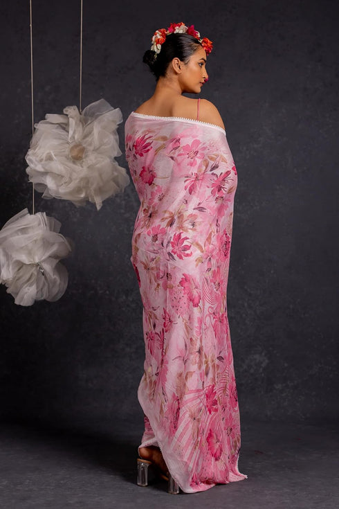 Vasthrlay Fashion Georgette Floral Printed Ethnic Wear