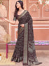 Vasthrlay Georgette Jacquard Unstitched Purple Saree