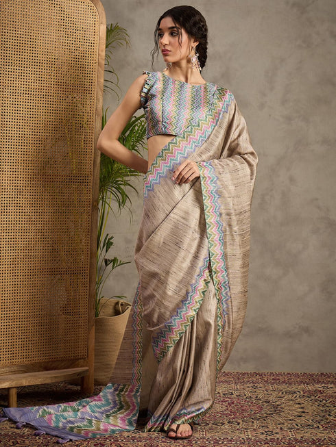 Vasthrlay Georgette Madhubani Unstitched Su Ethnic Wear
