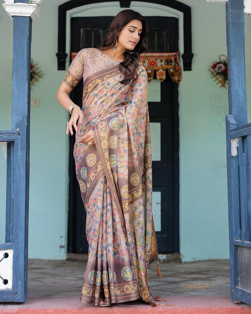 Vasthrlay Handloom Traditional Paisley Saree