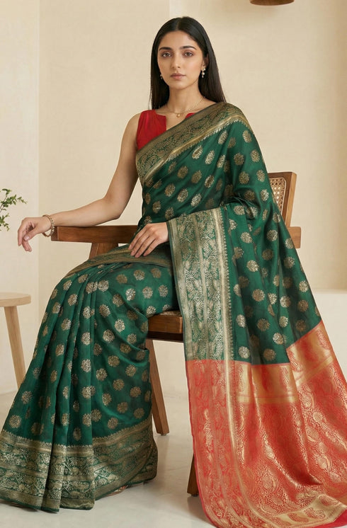 Vasthrlay Jacquard Floral Saree