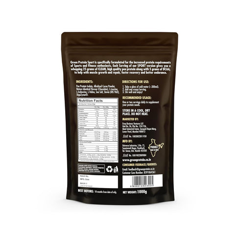 Green Protein Sport Vegan Plant Pea Protein Isolate Powder