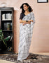 Vasthrlay Chanderi Printed Unstitched Orange Saree