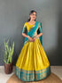Vasthrlay Traditional Banarasi Contrasting Lemonrama