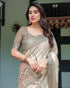 Vasthrlay Floral Printed Tassels Saree