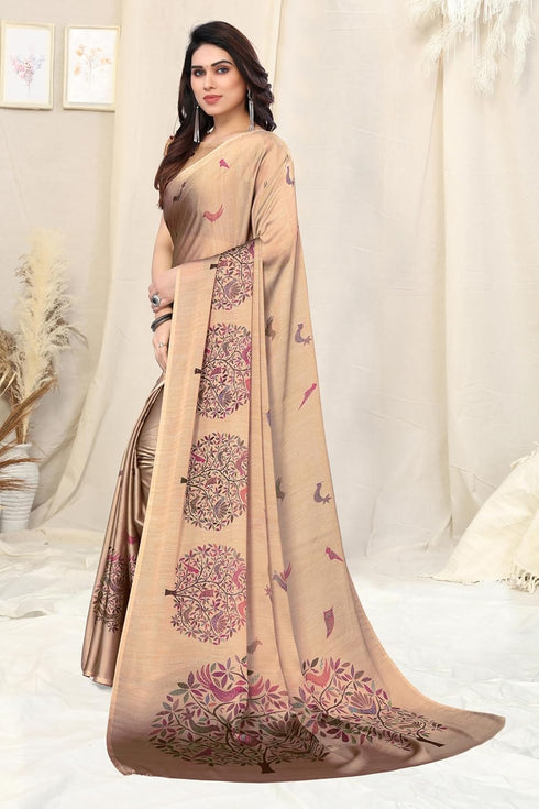 Vasthrlay Fashion Chiffon Printed Dusty Ethnic Wear