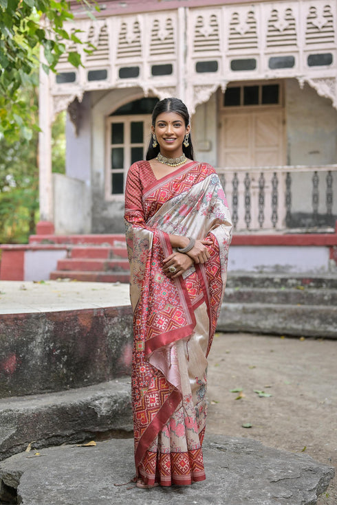 Vasthrlay Traditional Ghicha Madhubani