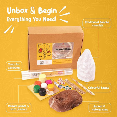 Meetakriti Clay 2 Piece Ganesha Diy Mould Kit