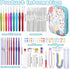 96 Pack Crochet Hook Set, Ergonomic Knitting Needle Yarn Weaving Kit with Storage Case