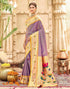 Vasthrlay Paithani Kanjivaram Unstitched Pink Saree