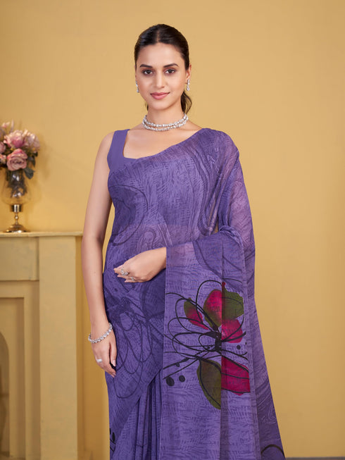 Vasthrlay Georgette Printed Saree