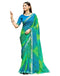 Vasthrlay Chiffon Bandhani Unstitched Green Saree