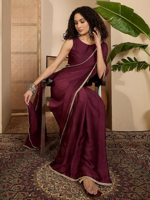 Vasthrlay Georgette Black Saree