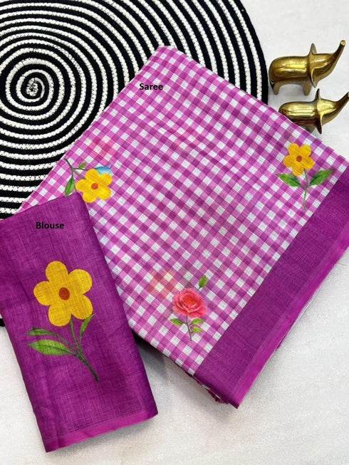 Vasthrlay Checked Pattern Lightweight Unstitched