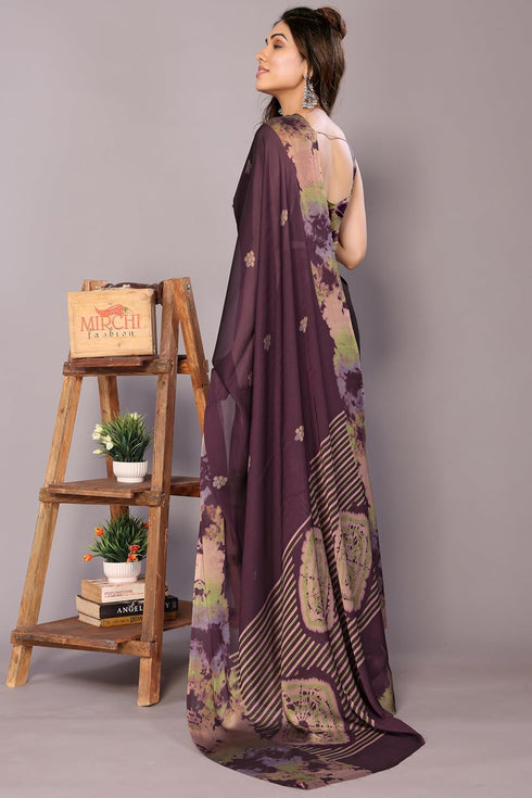 Vasthrlay Fashion Chiffon Georgette Dark Ethnic Wear