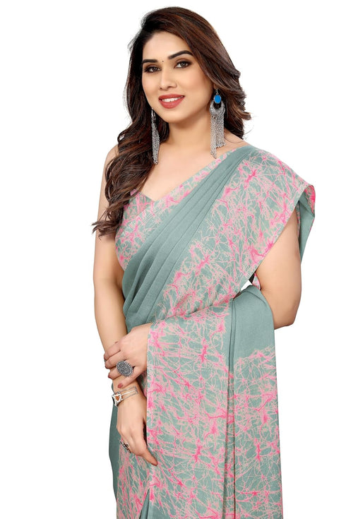 Vasthrlay Fashion Chiffon Abstrect Printed Ethnic Wear