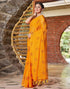 Vasthrlay Bandhani Printed Unstitched Yellow Saree