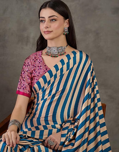 Vasthrlay Printed Tassels Unstitched Maroon Saree